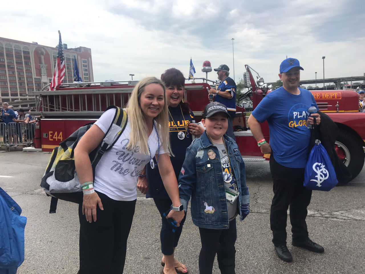 Laila Anderson at the Blues' victory parade